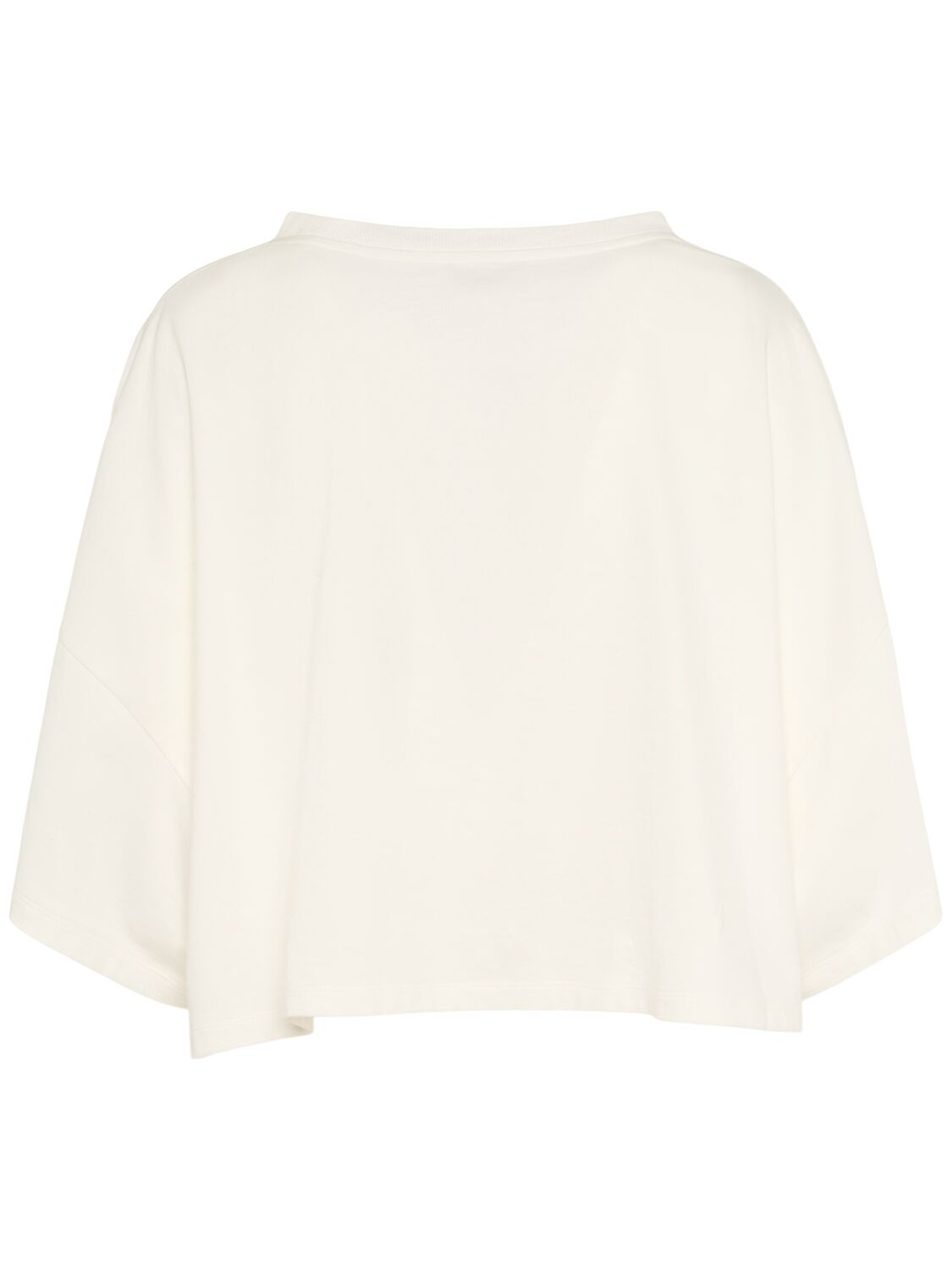 CHLOÉ CROPPED JERSEY LOGO T-SHIRT 