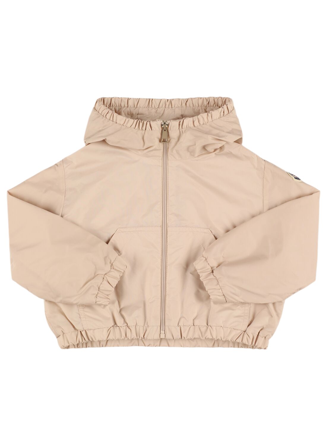 Moncler Saria Nylon Rain Jacket In Light Beige