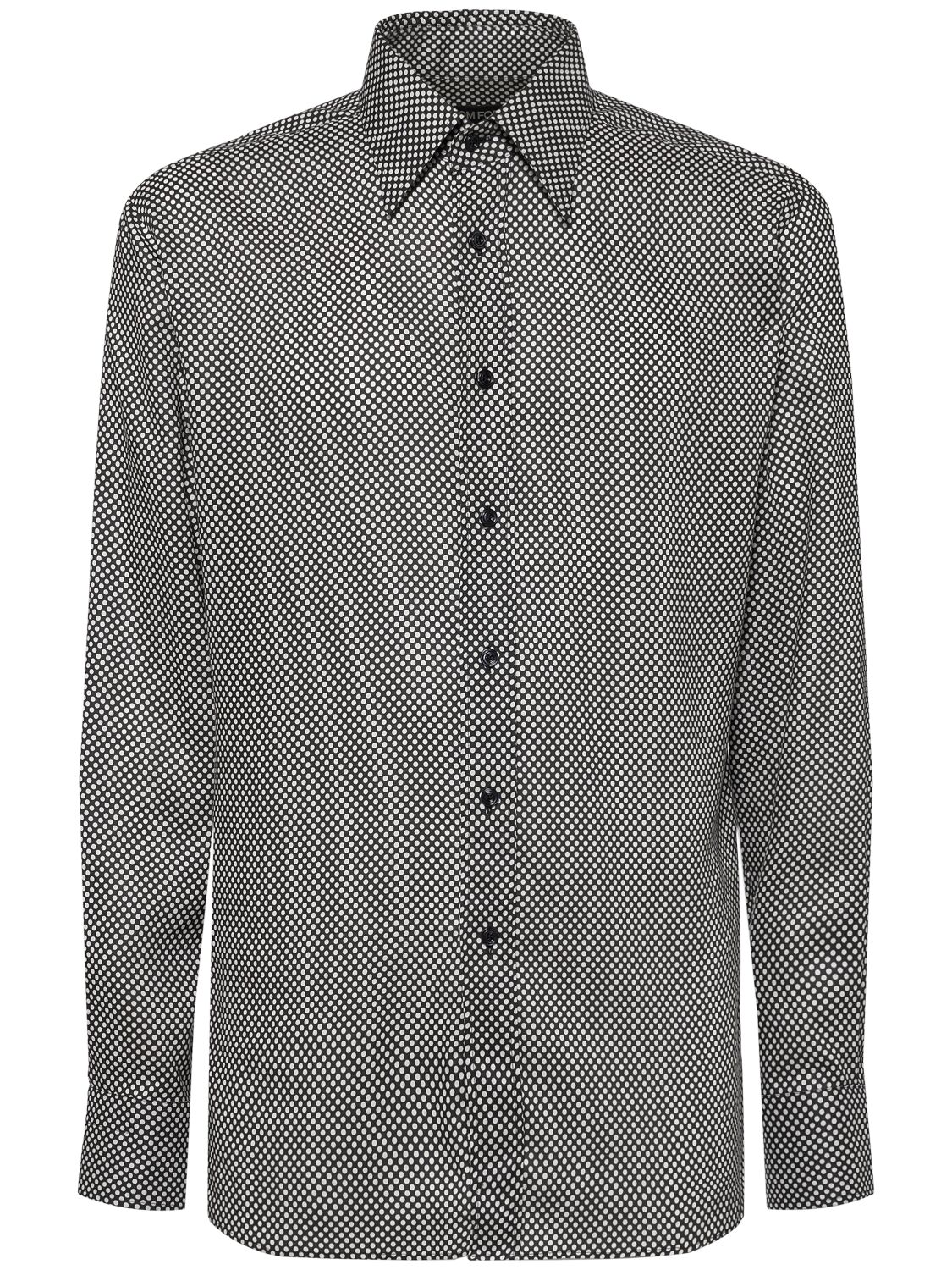 Graphic Polka Dot Fluid Lyocell Shirt