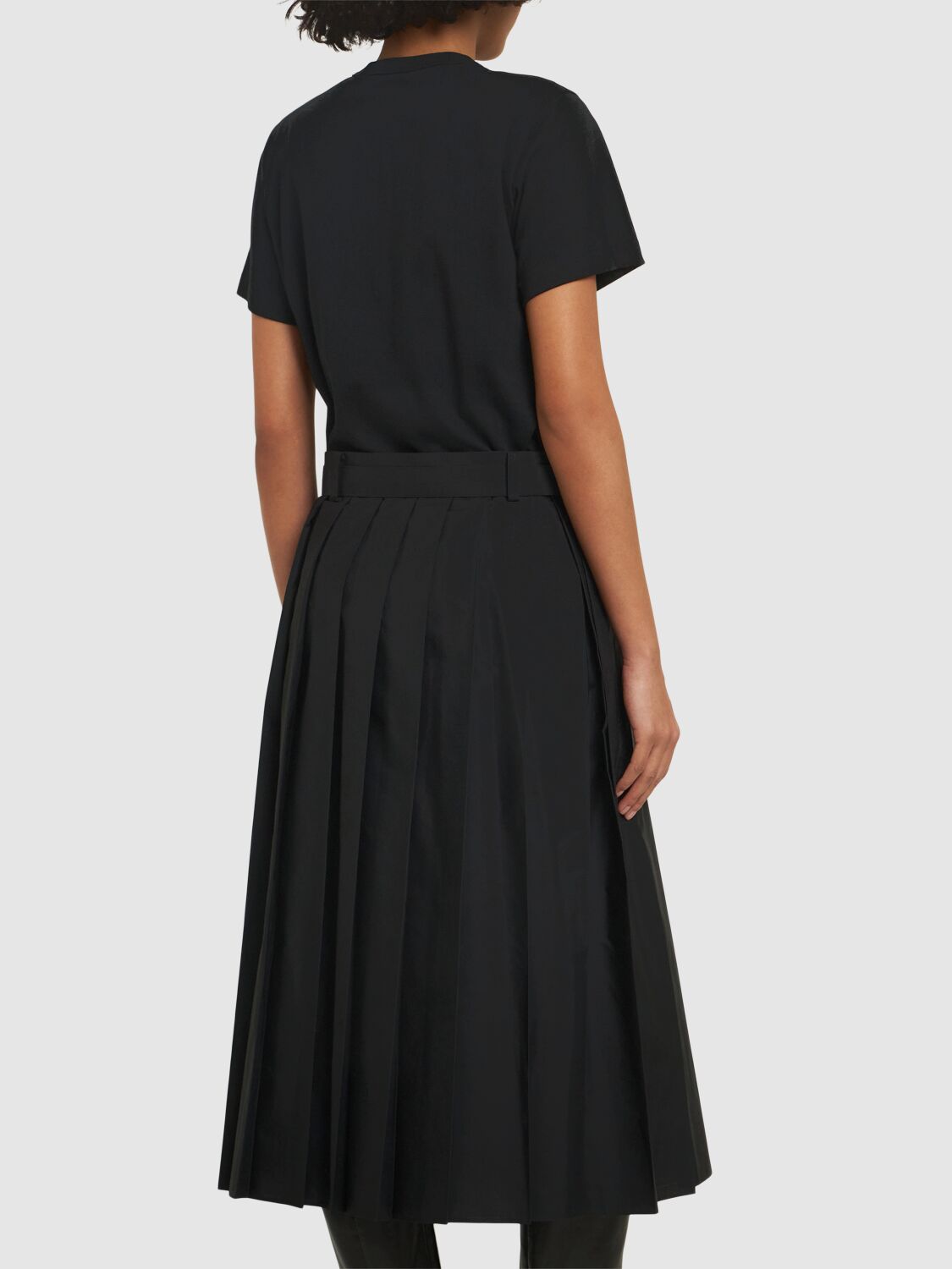 Sacai Panelled Maxi Skirt In 黑色