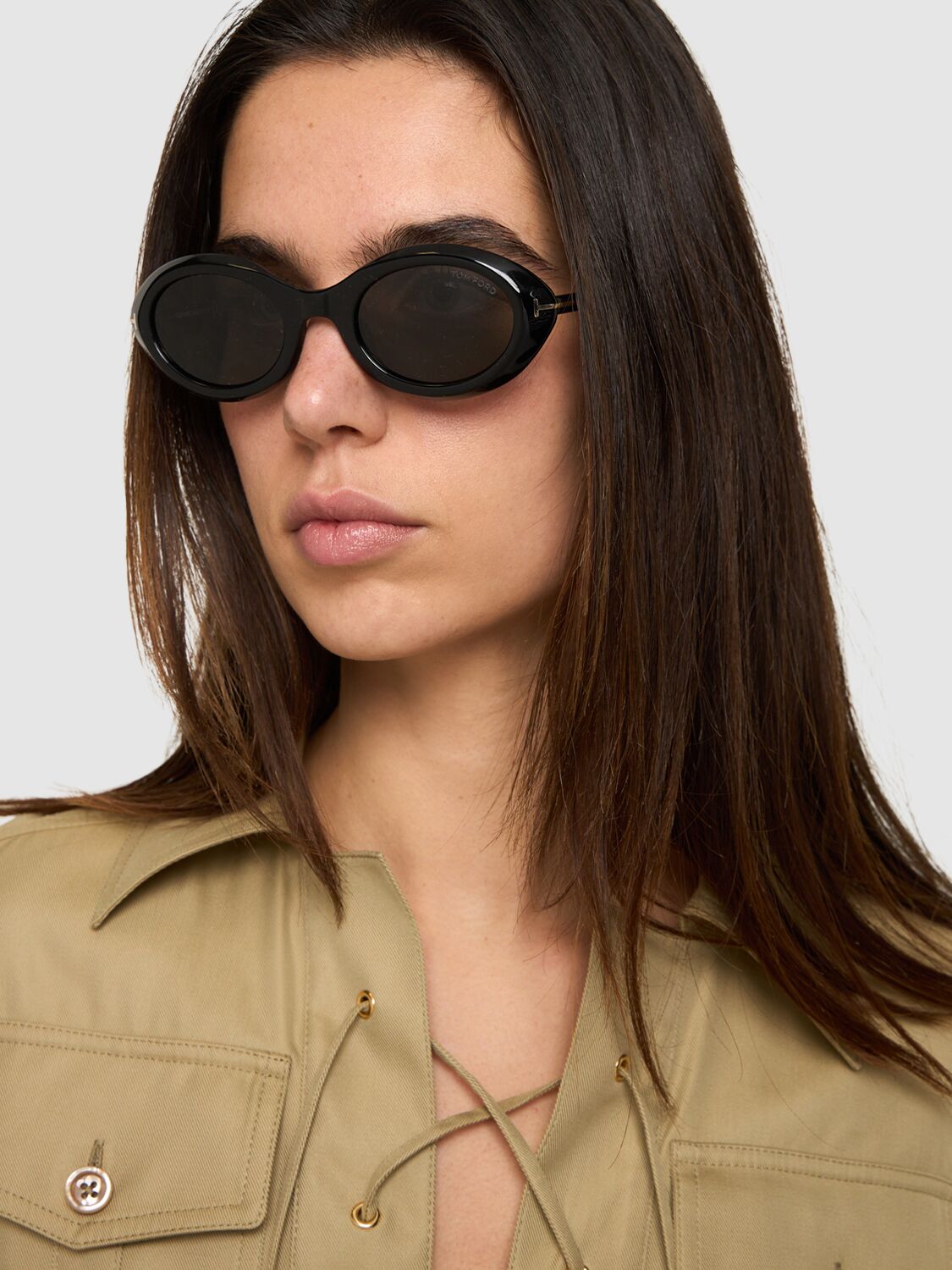 TOM FORD CARMEN ROUND ACETATE SUNGLASSES 