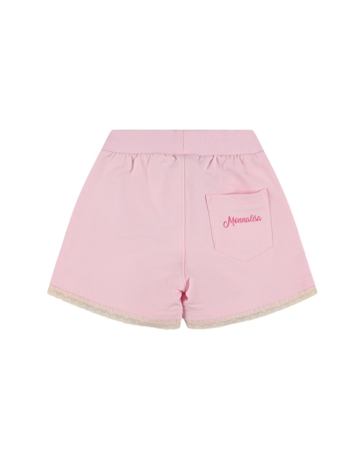 Shop Monnalisa Printed Cotton Blend Sweat Shorts In Light Pink