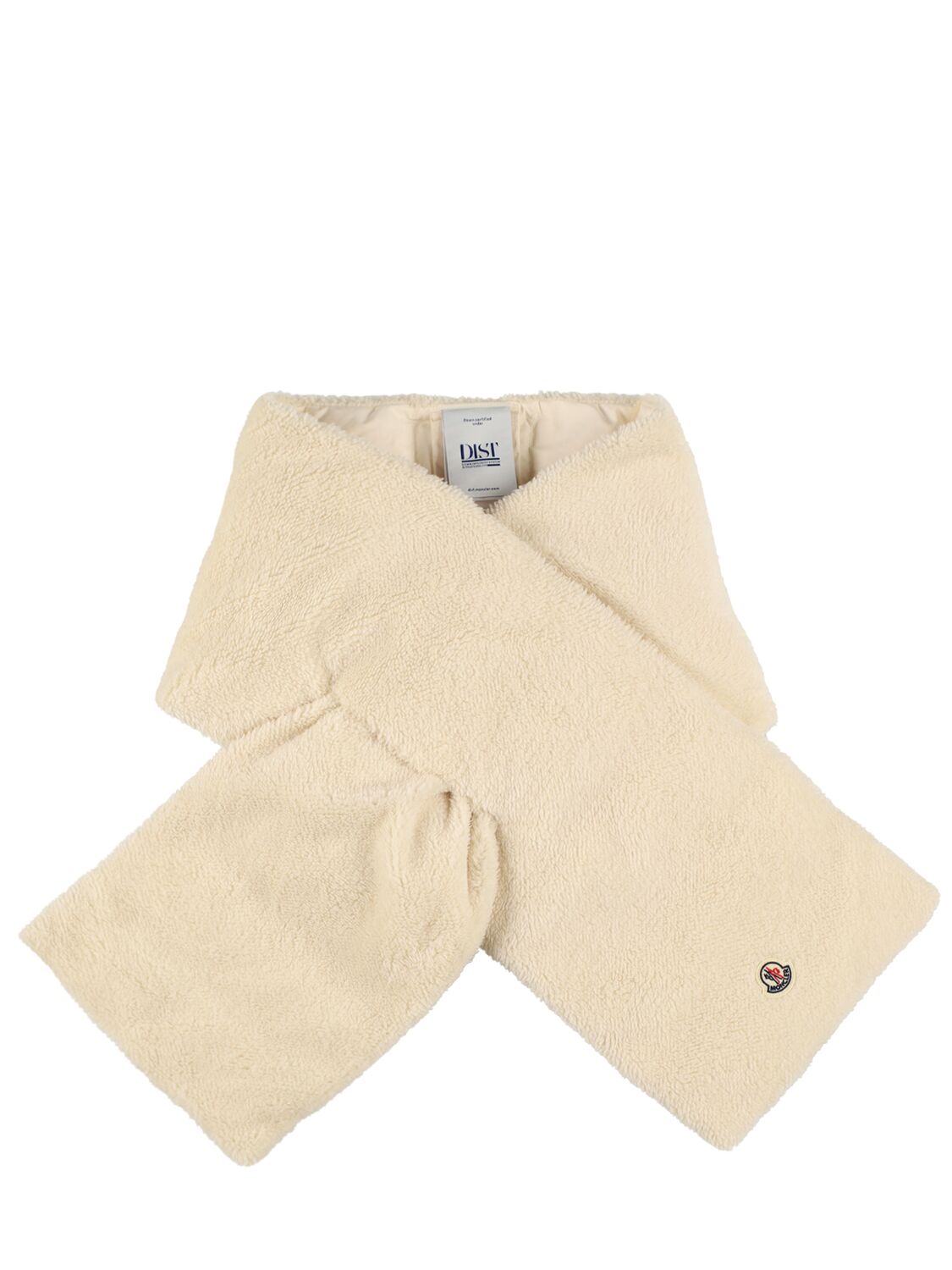 Moncler Teddy Capsule Cotton Blend Down Scarf In Silk White