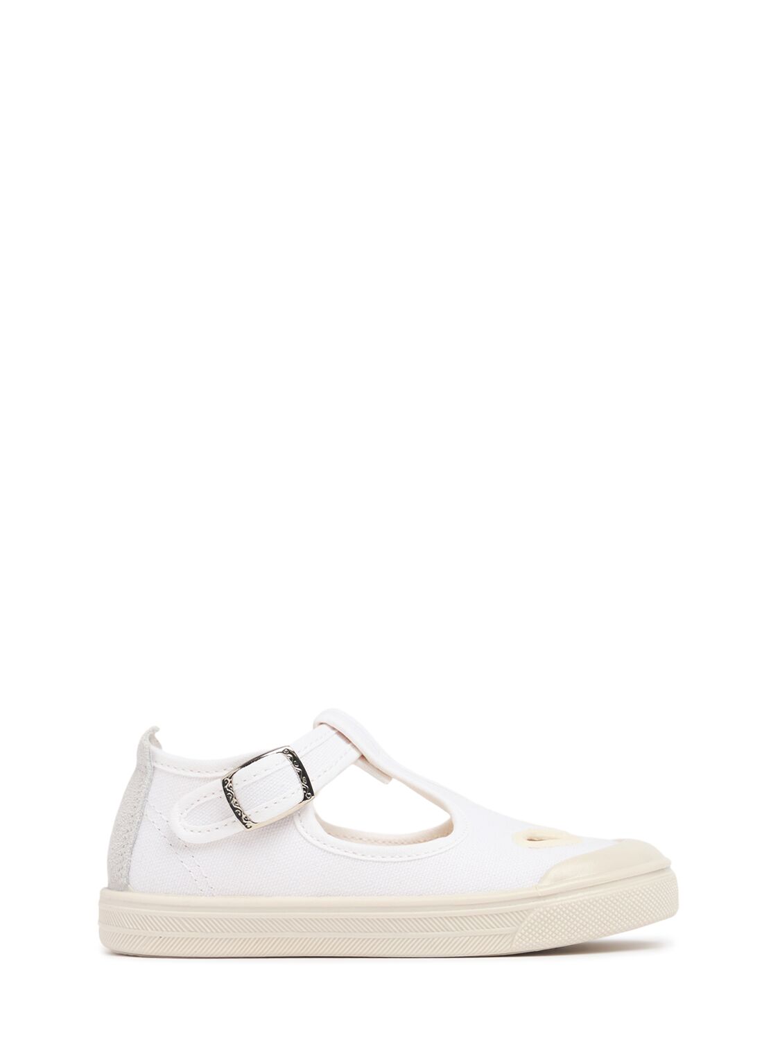 Il Gufo Cotton Canvas Sandals In 白色