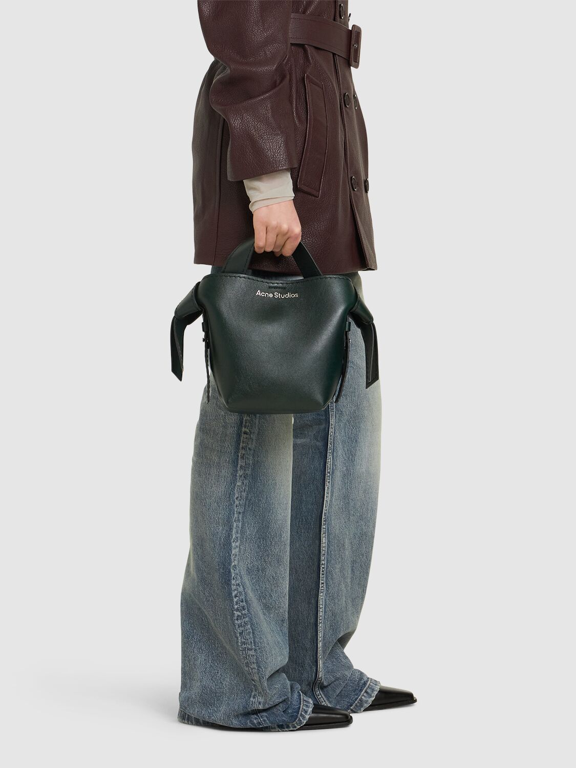 Mini Musubi Leather Top Handle Bag