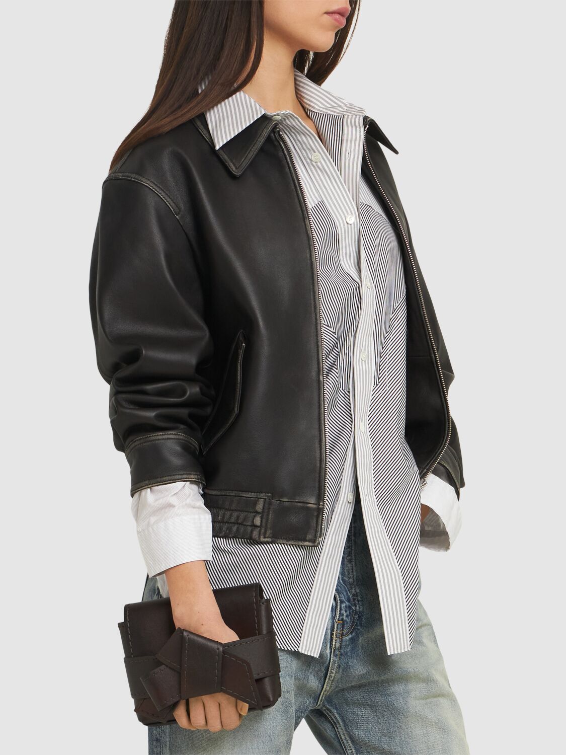 Mini Musubi Leather Crossbody Bag