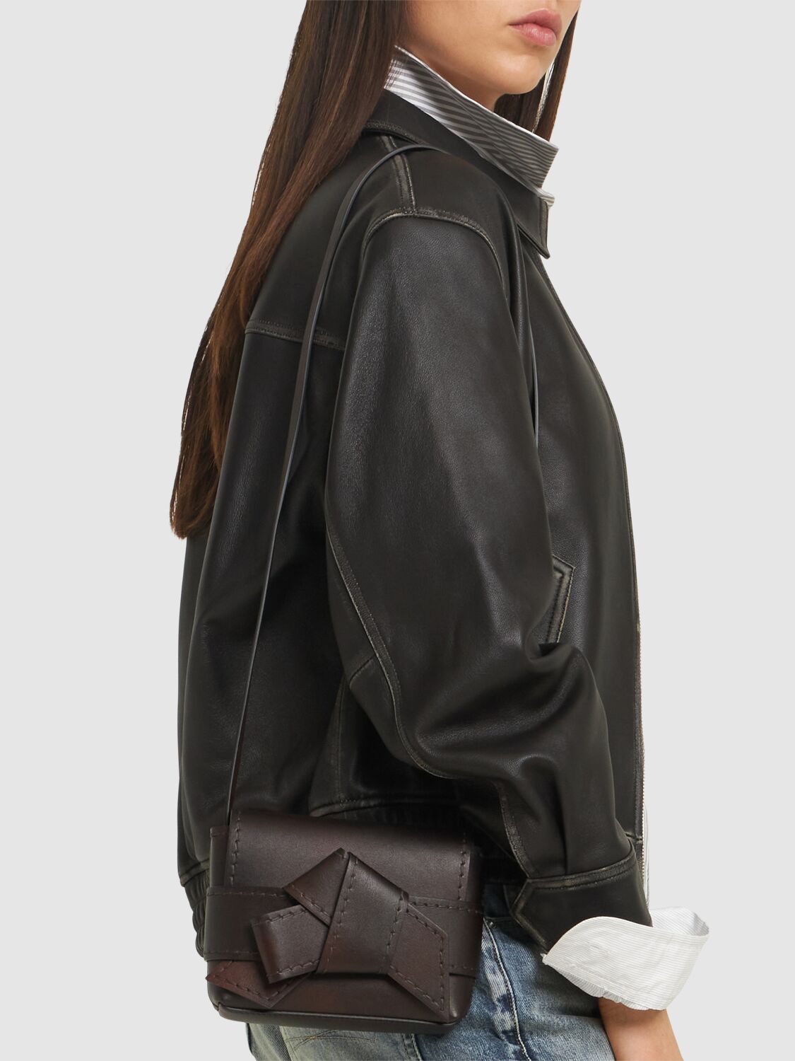 Mini Musubi Leather Crossbody Bag