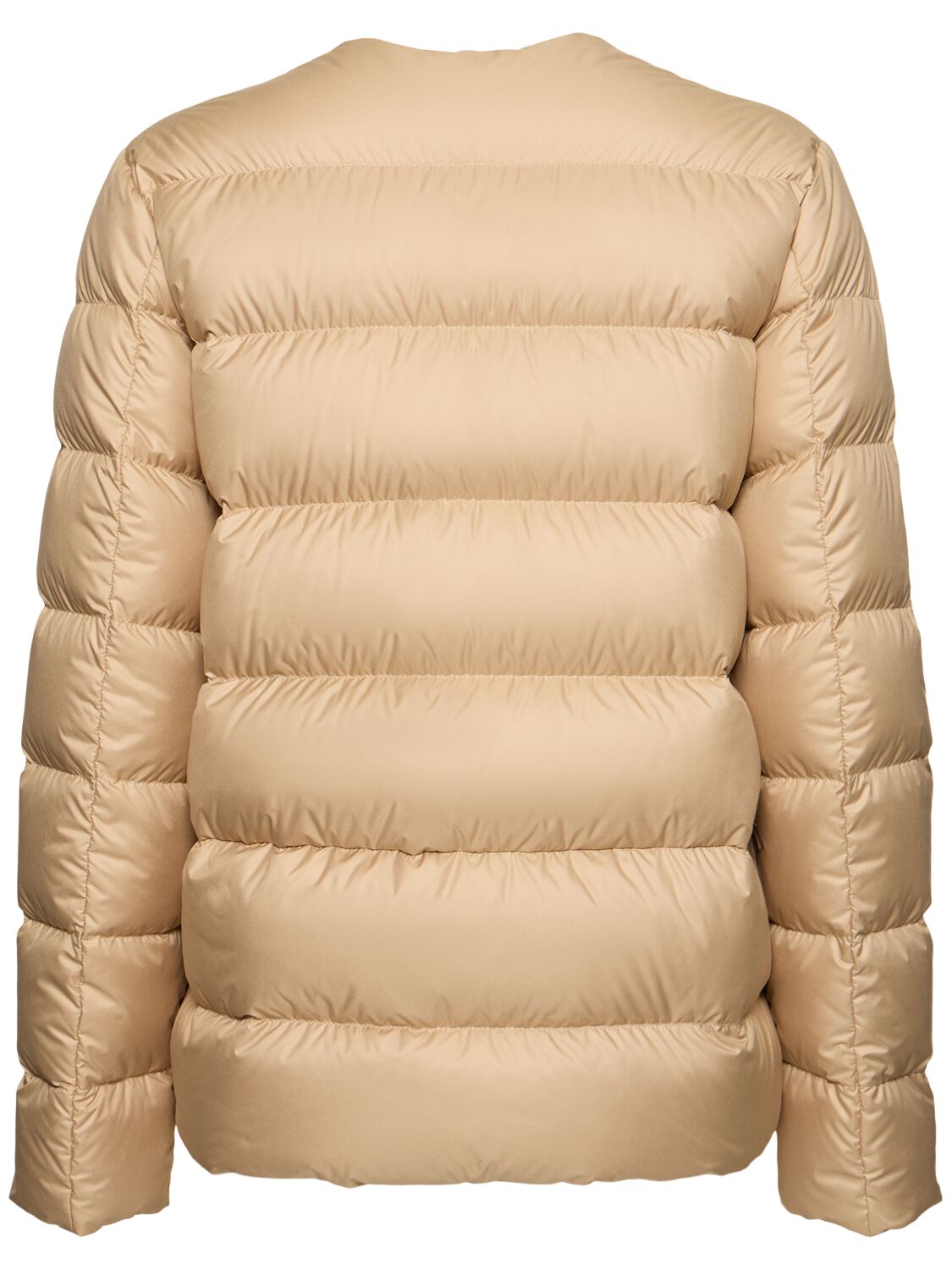 Moncler Gerbe Tech Down Jacket In Beige