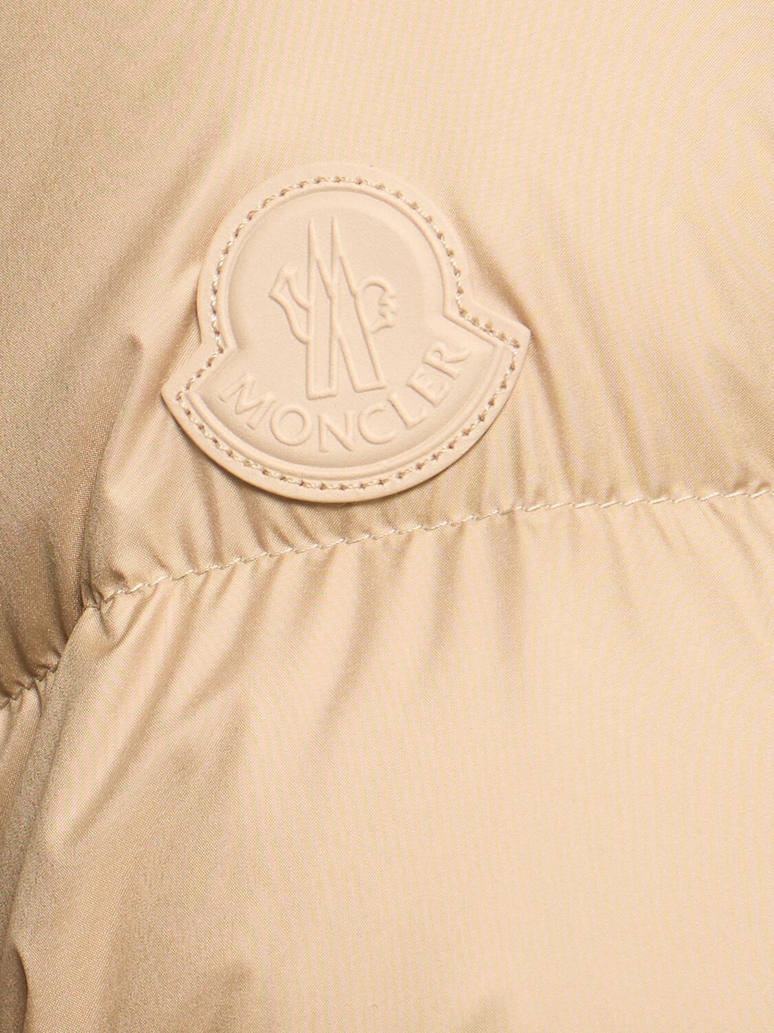 Moncler Gerbe Tech Down Jacket In Beige