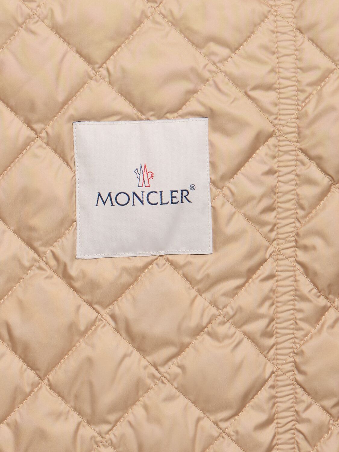 Moncler Etelan Diamond Quilted Tech Down Jacket In Beige
