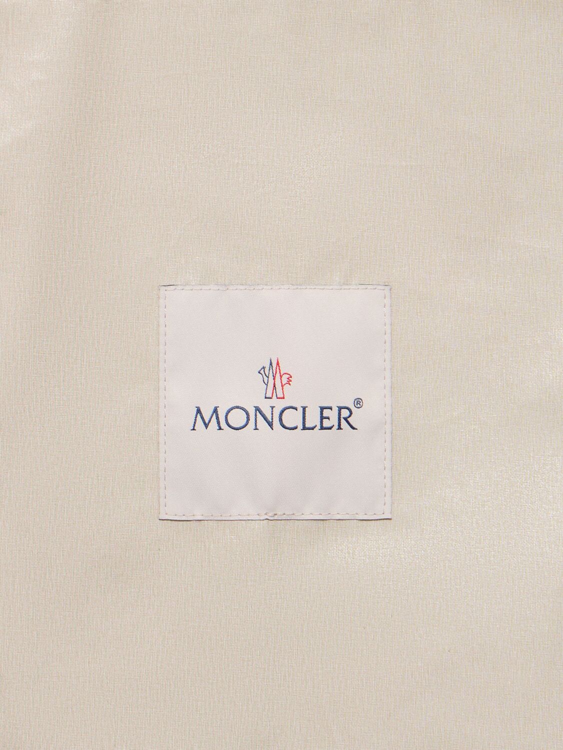 Shop Moncler Gaillon Cotton Blend Parka Coat In Beige