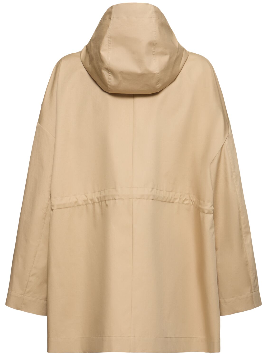 Shop Moncler Gaillon Cotton Blend Parka Coat In Beige