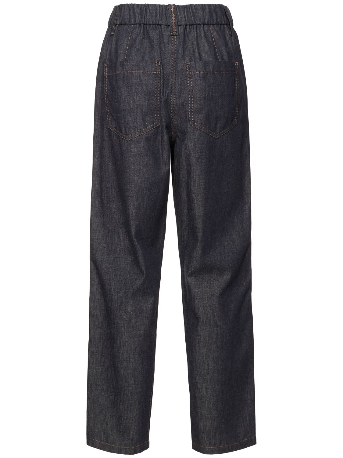 Brunello Cucinelli No-fade Mid Rise Straight Pants In Blue