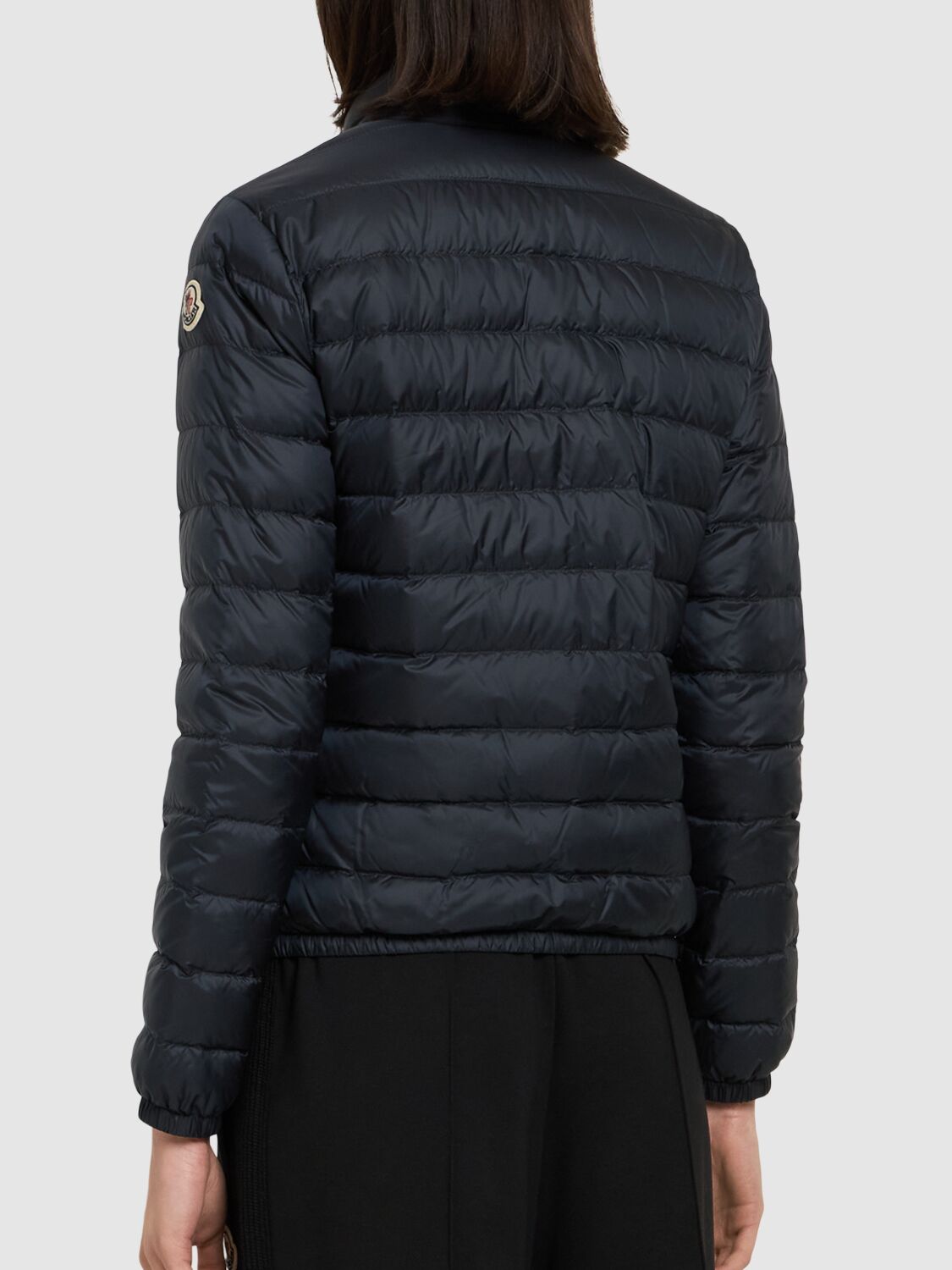 Moncler Lans Packable Nylon Down Jacket In Midnight Blue