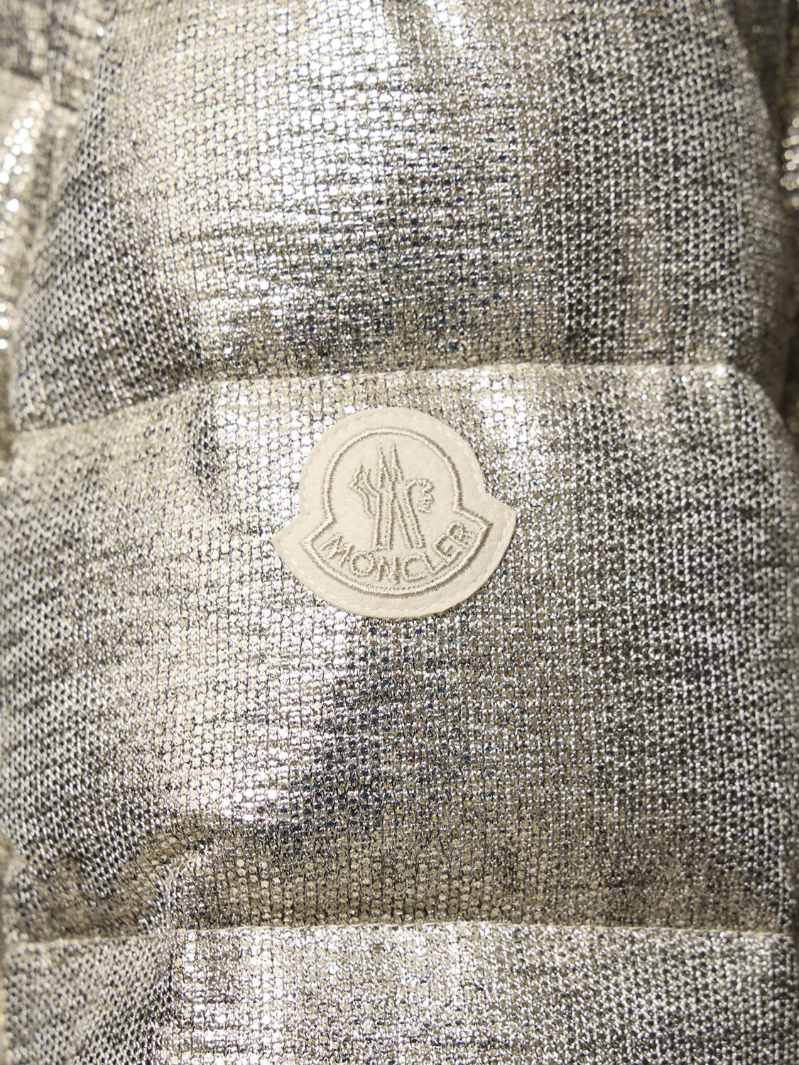 Moncler Paillys Metallic Tech Down Jacket In Silver