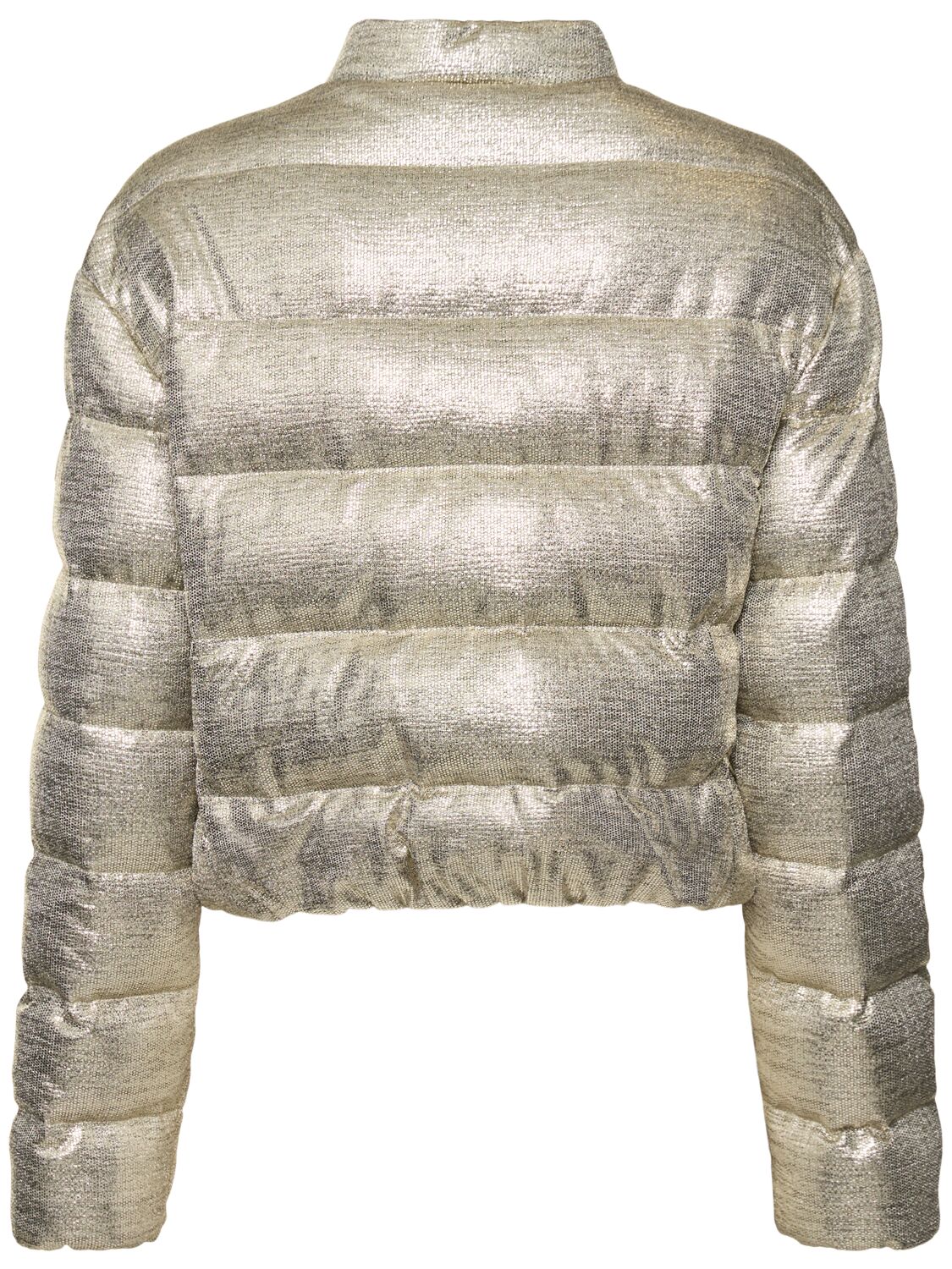 Moncler Paillys Metallic Tech Down Jacket In Silver
