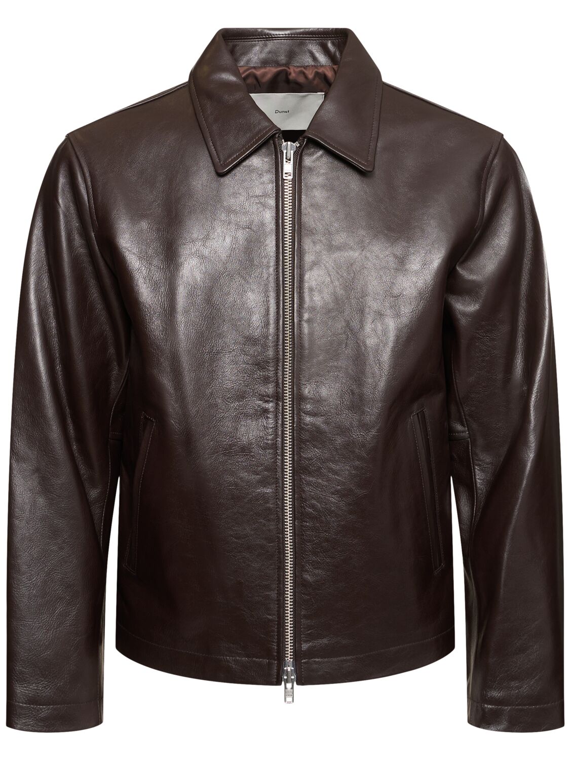 Unisex Leather Zip-up Jacket