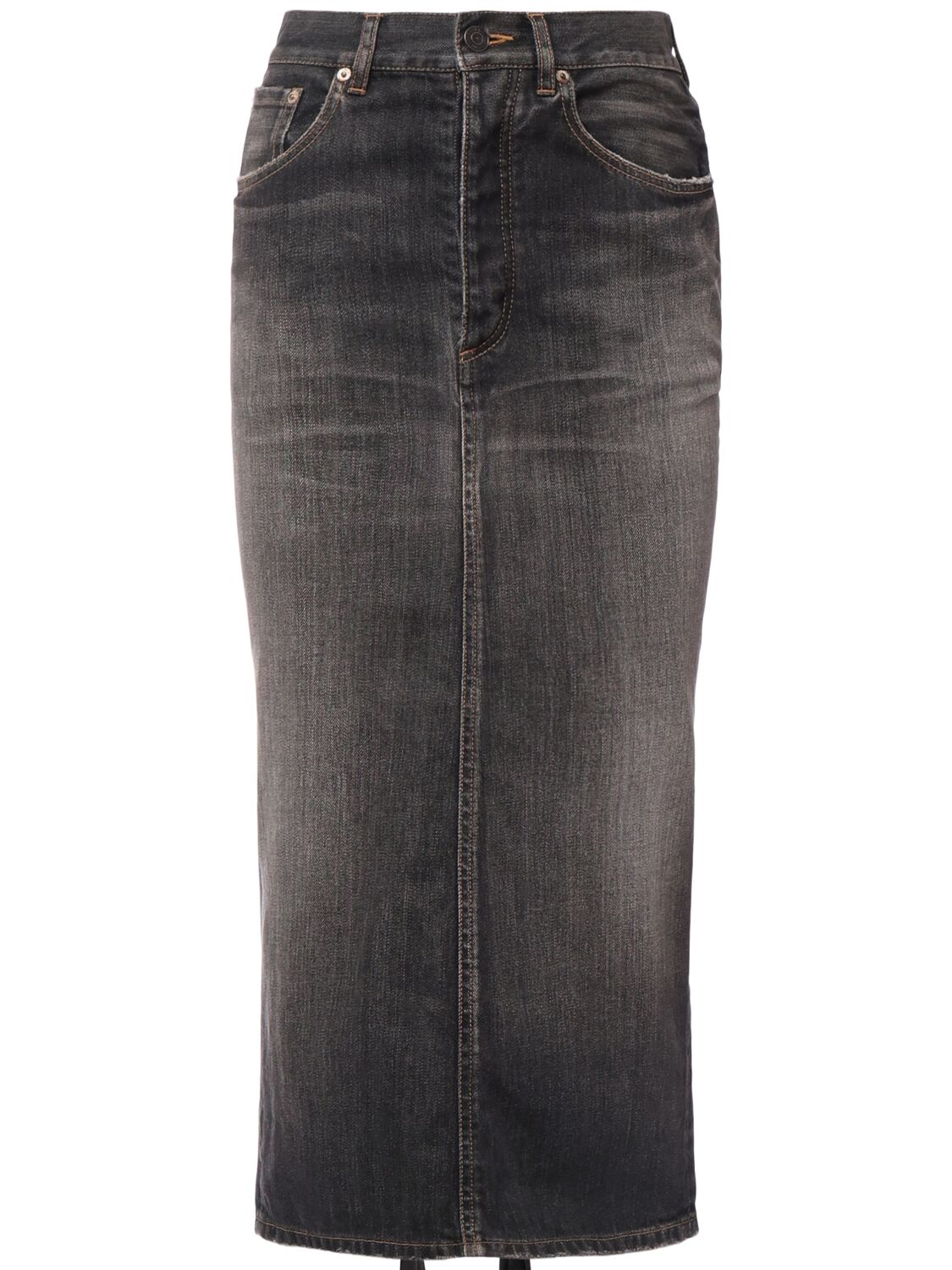 Jupe En Denim Détail Laçage - BALENCIAGA - Modalova