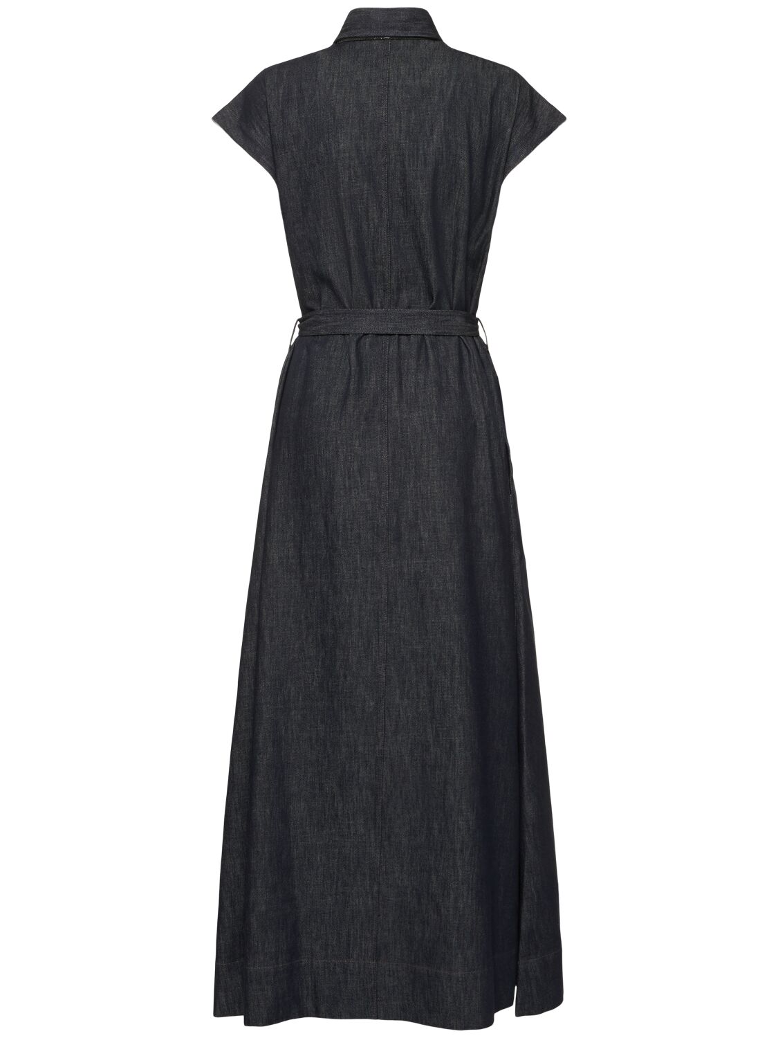 Brunello Cucinelli Denim Chemisier Long Dress In Blue