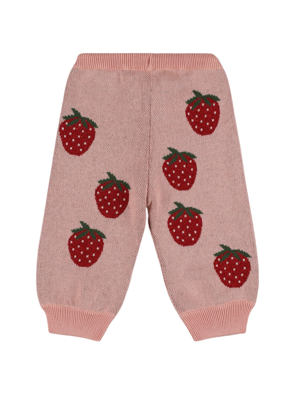 Konges Sløjd Strawberry Print Knit Pants In Pink