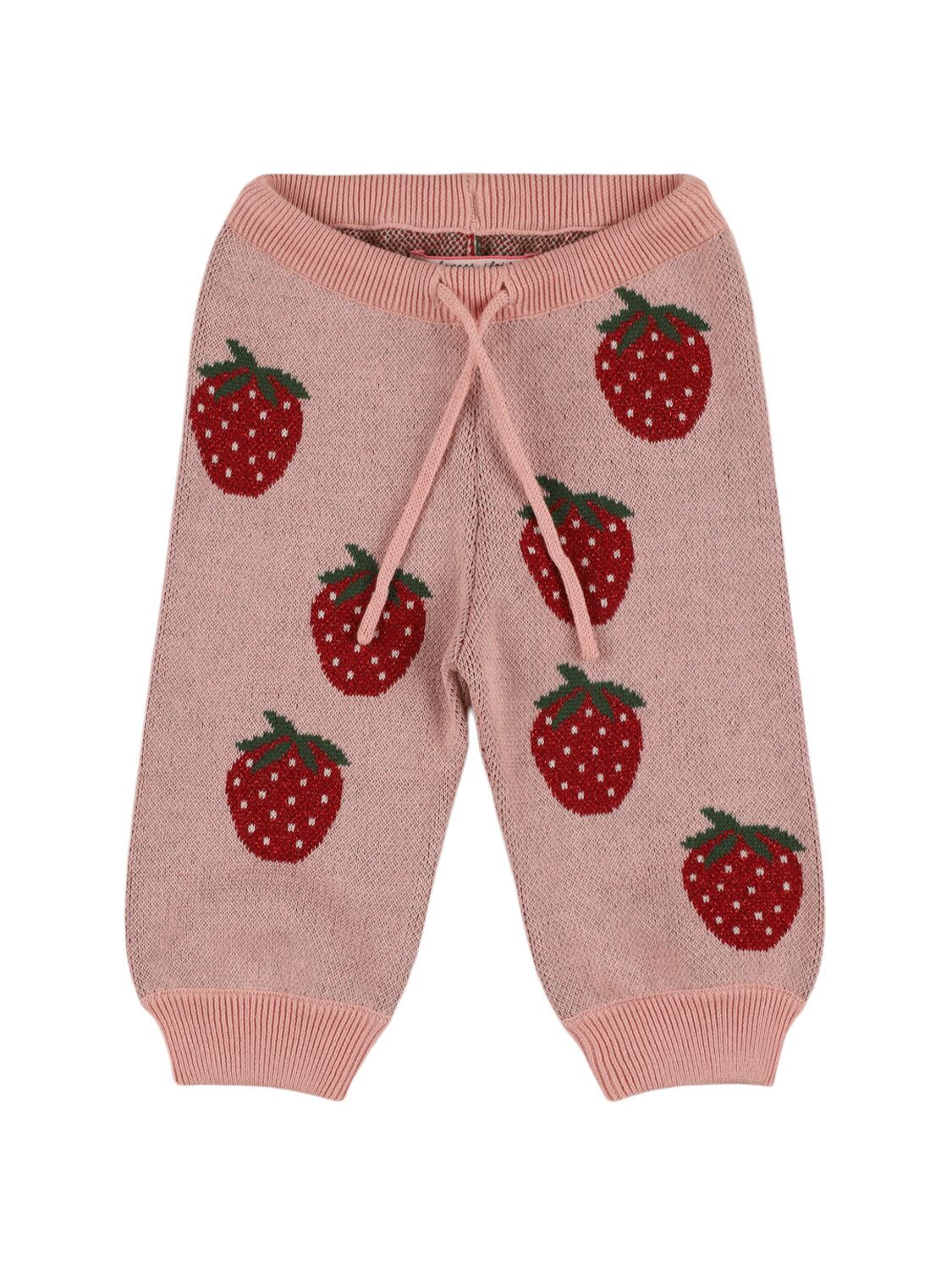 Konges Sløjd Strawberry Print Knit Pants In Pink