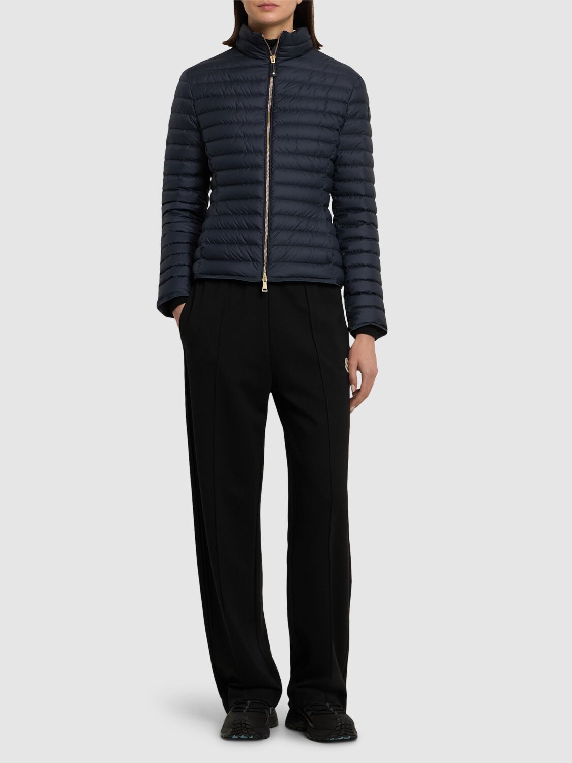 Moncler Varax Tech Down Jacket In Navy