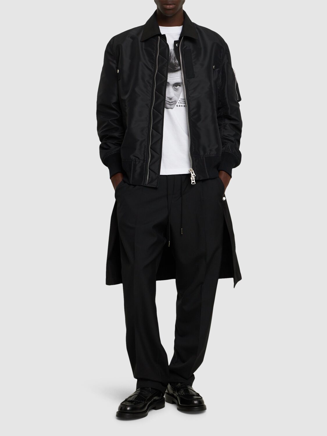 Sacai Nylon Twill Jacket In Black | ModeSens