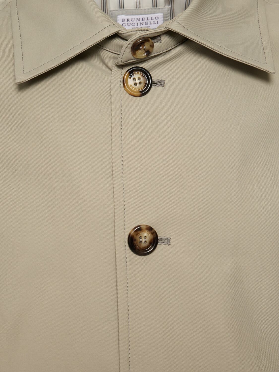 Brunello Cucinelli Cotton-blend Bomber Jacket In Kaky