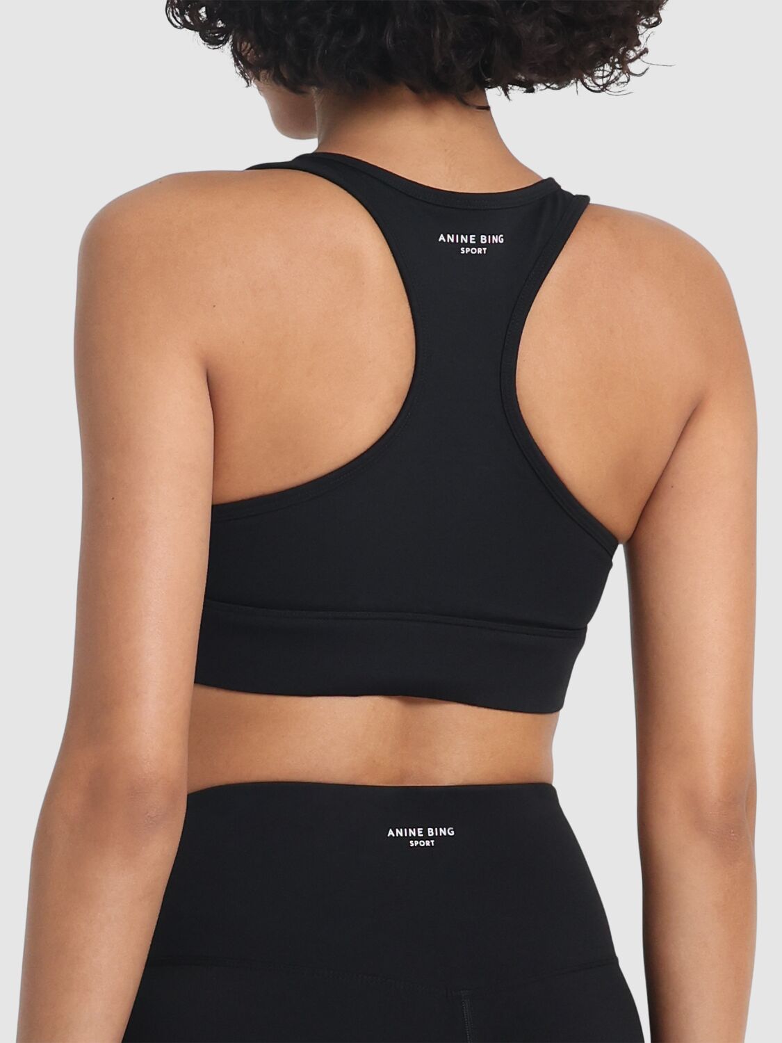Shop Anine Bing Blair Stretch Jersey Bra In Black
