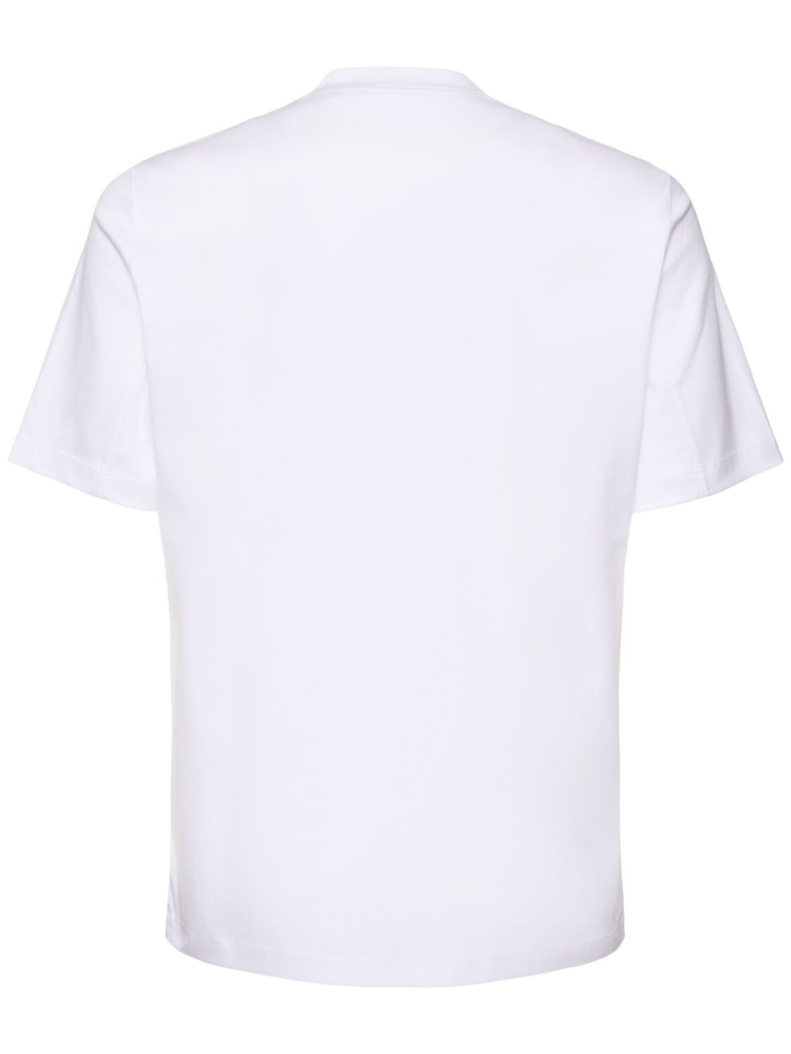 Brunello Cucinelli Cotton Jersey Logo T-shirt In White