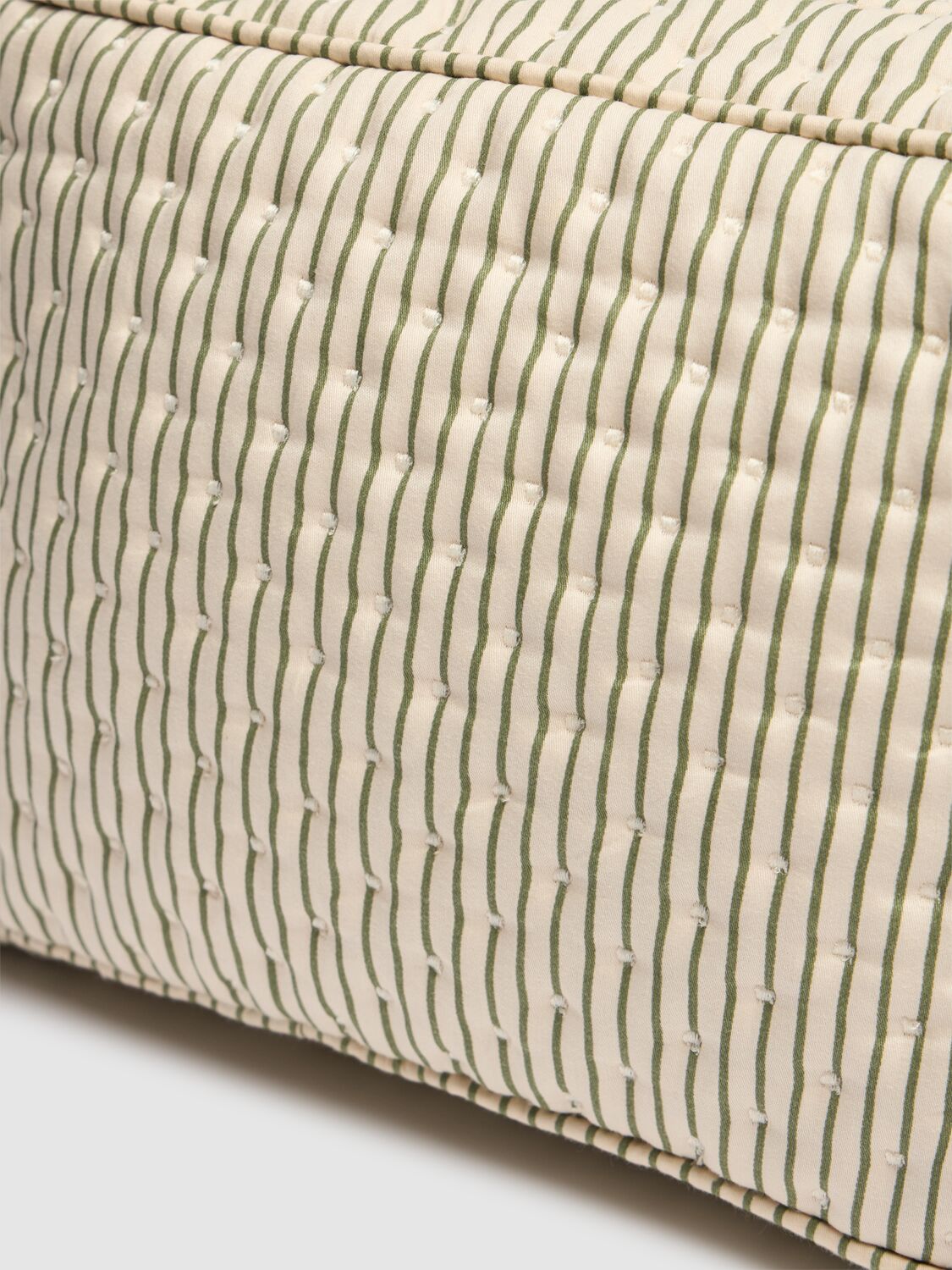 Shop Konges Sløjd Quilted Cotton Toiletry Bag In Beige