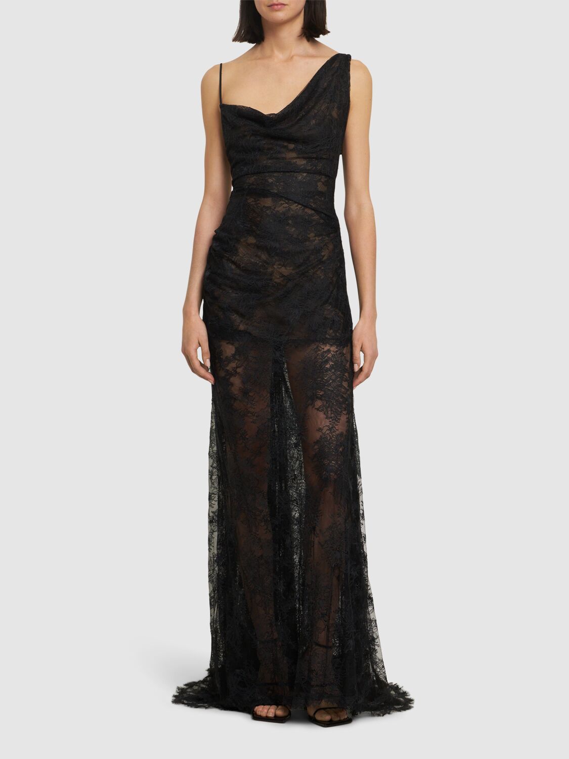 Vivienne Westwood Minerva Lace Gown In Black