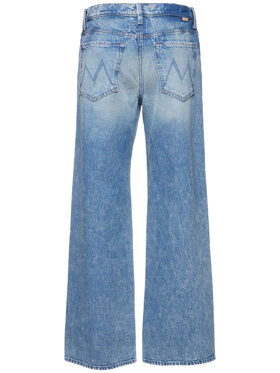 Mother Lil Dodger Button Sneak Jeans In Blue