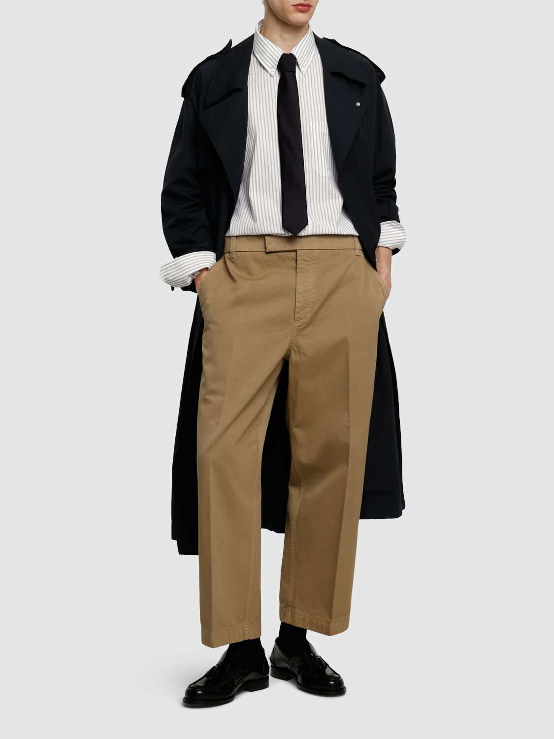 THOM BROWNE UTILITY GARMENT DYED CHINO PANTS 