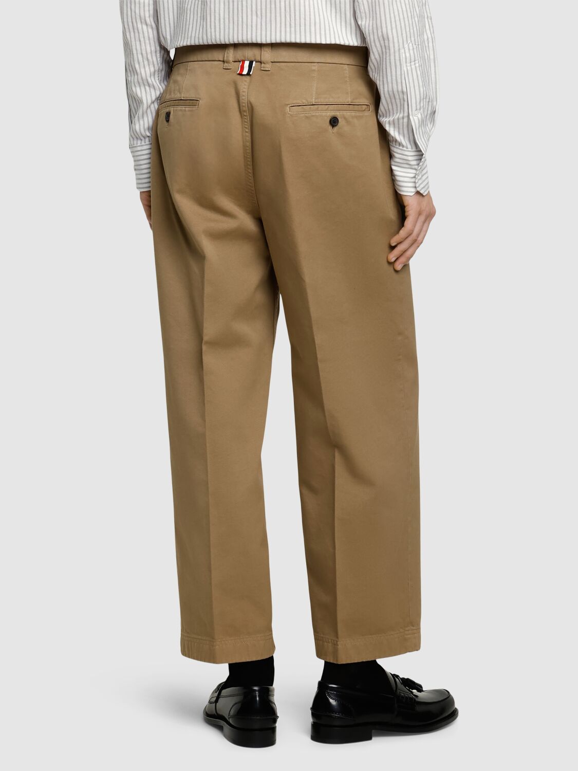 THOM BROWNE UTILITY GARMENT DYED CHINO PANTS 
