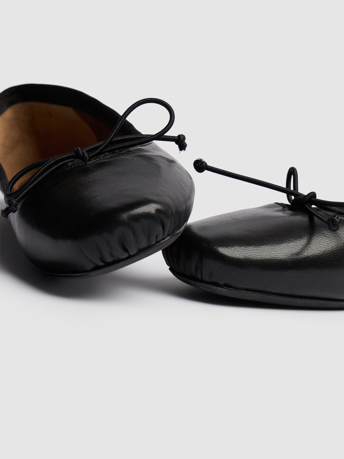 Khaite Black Nappa Leather Charlotte Ballerinas