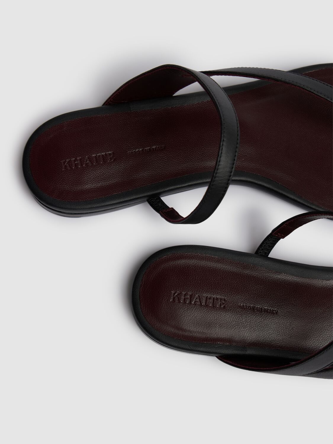 Khaite 10mm Aimee Leather Thong Sandals