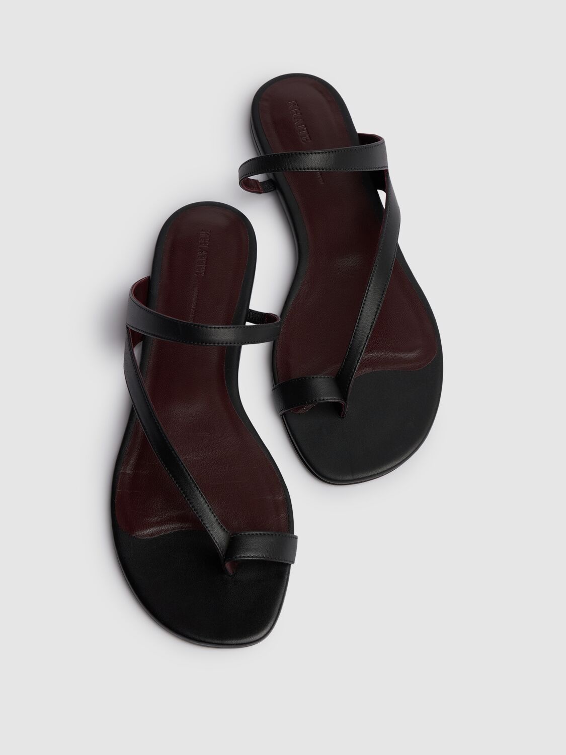 Khaite 10mm Aimee Leather Thong Sandals