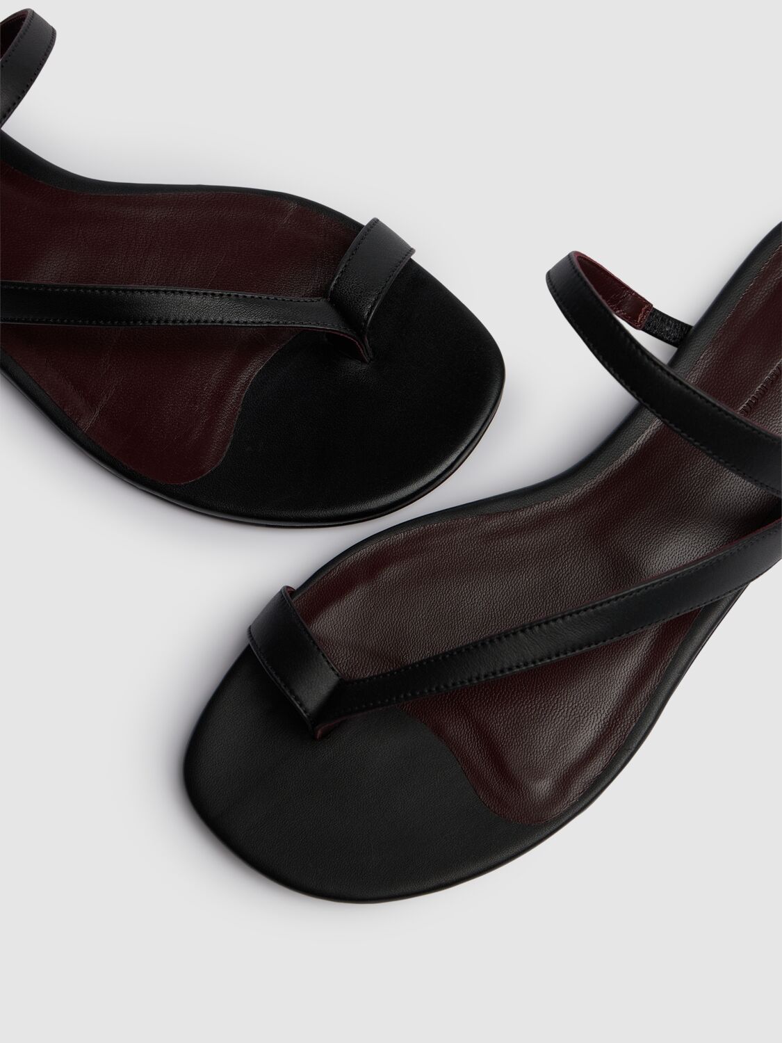 Khaite 10mm Aimee Leather Thong Sandals