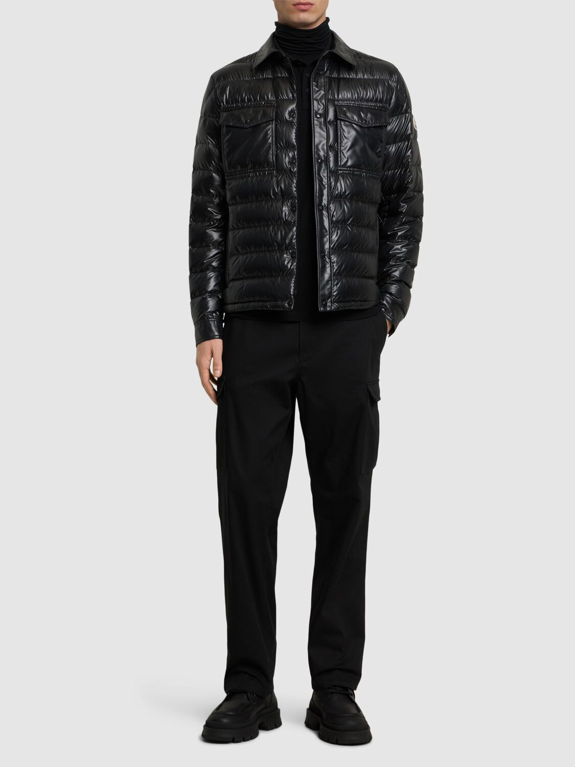 MONCLER CHAMBLY NYLON DOWN SHIRT JACKET 
