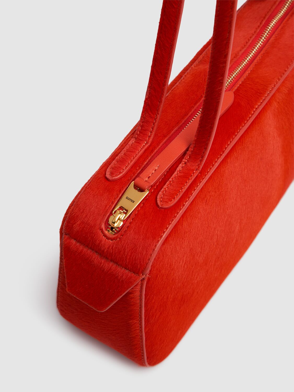 Khaite Orange Calf Hair Simona Shoulder Bag | ModeSens