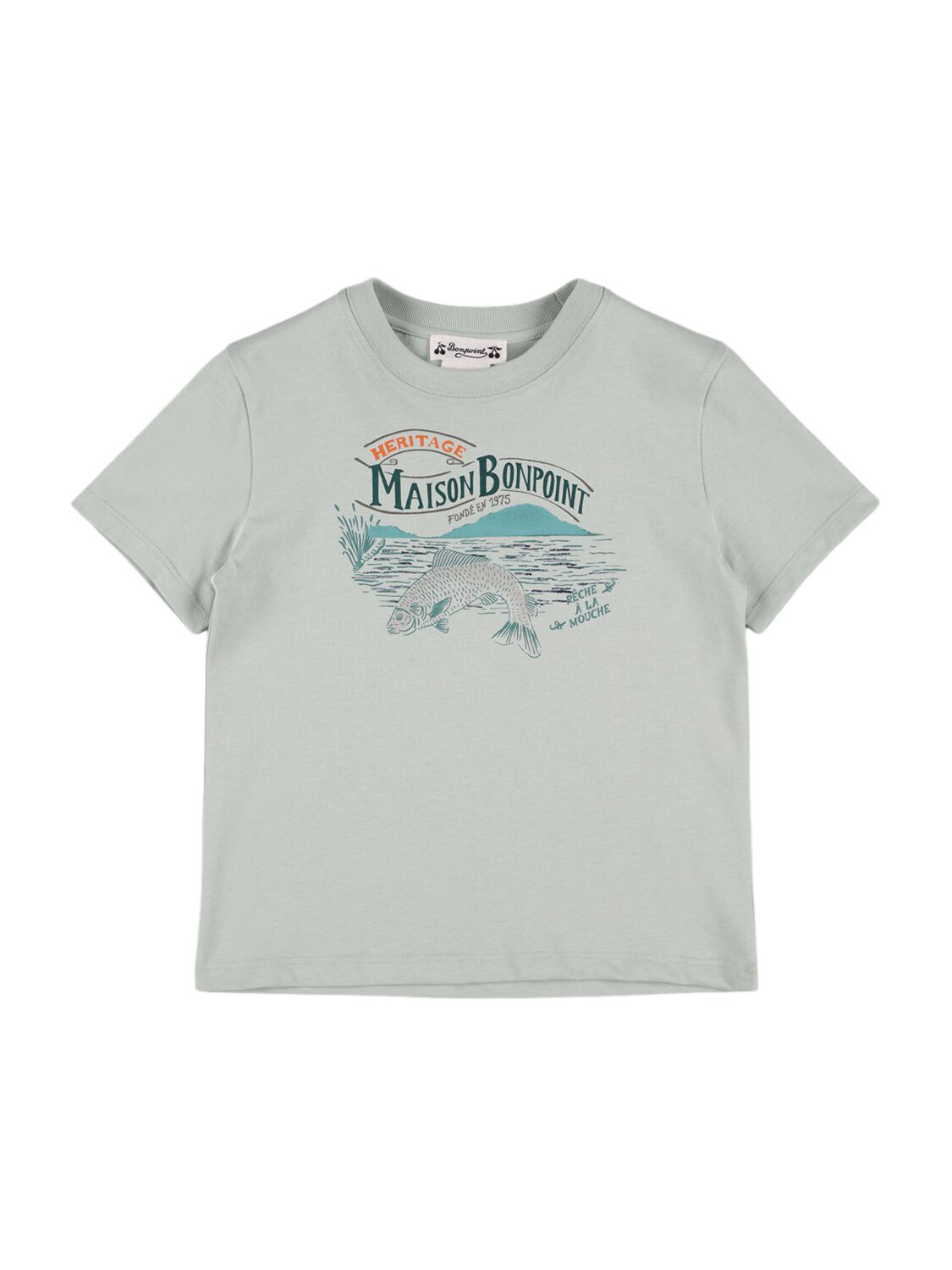 Bonpoint Printed Cotton Jersey T-shirt In Green