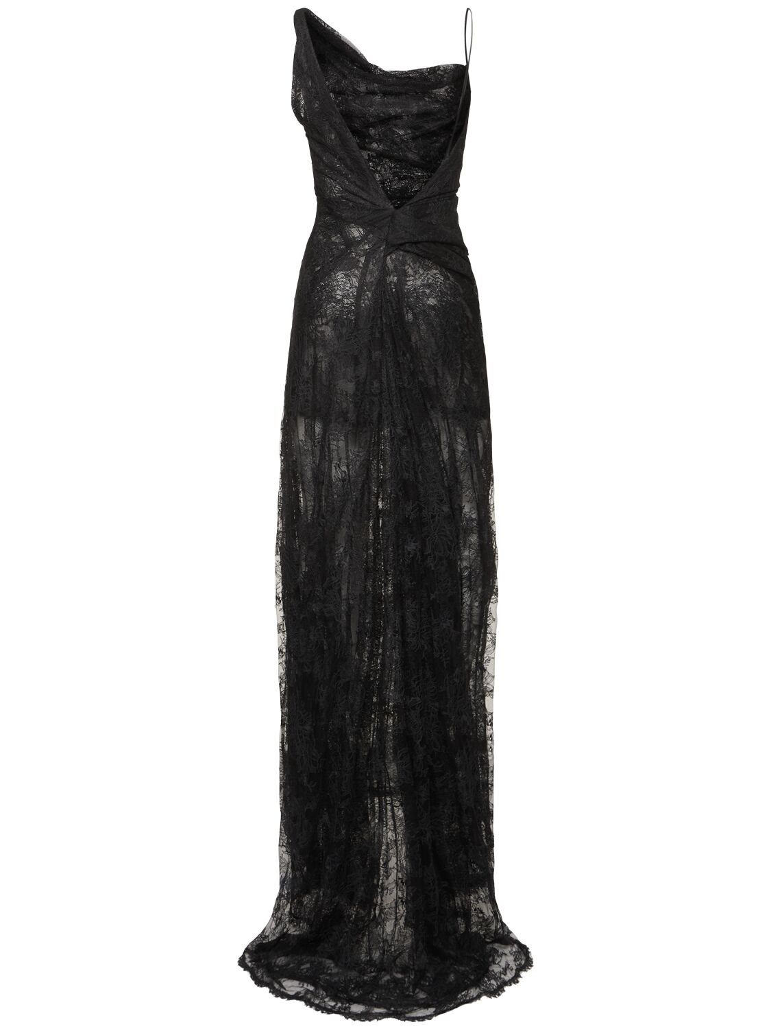 Vivienne Westwood Minerva Lace Gown In Black