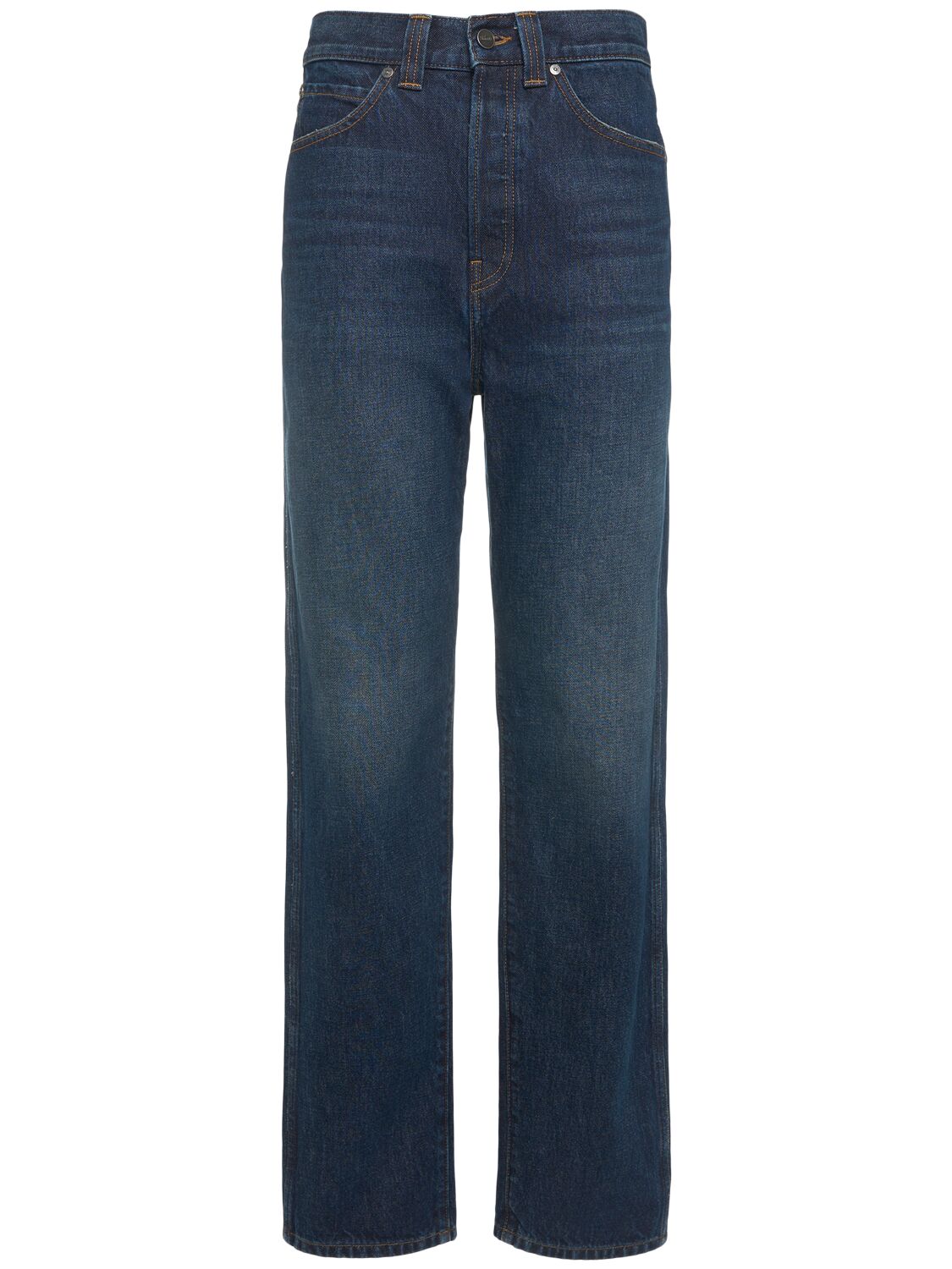 Khaite Abigail High Rise Straight Jeans