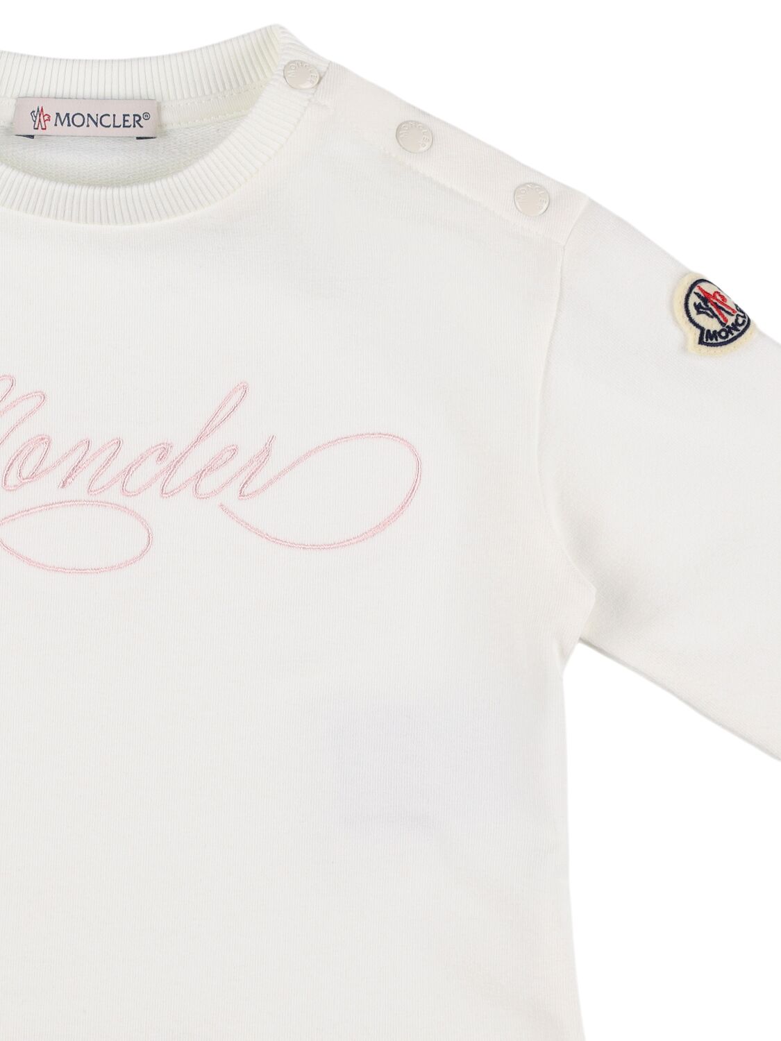 Moncler Logo Cotton Blend Sweatpants & Hoodie In White