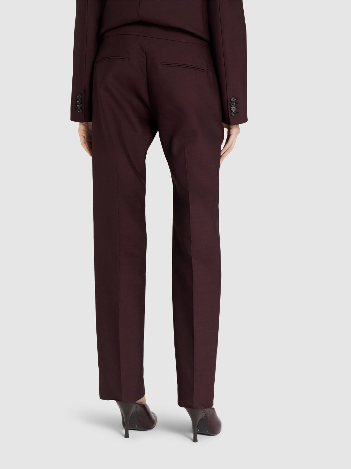 Khaite Callen Wool & Silk Straight Pants