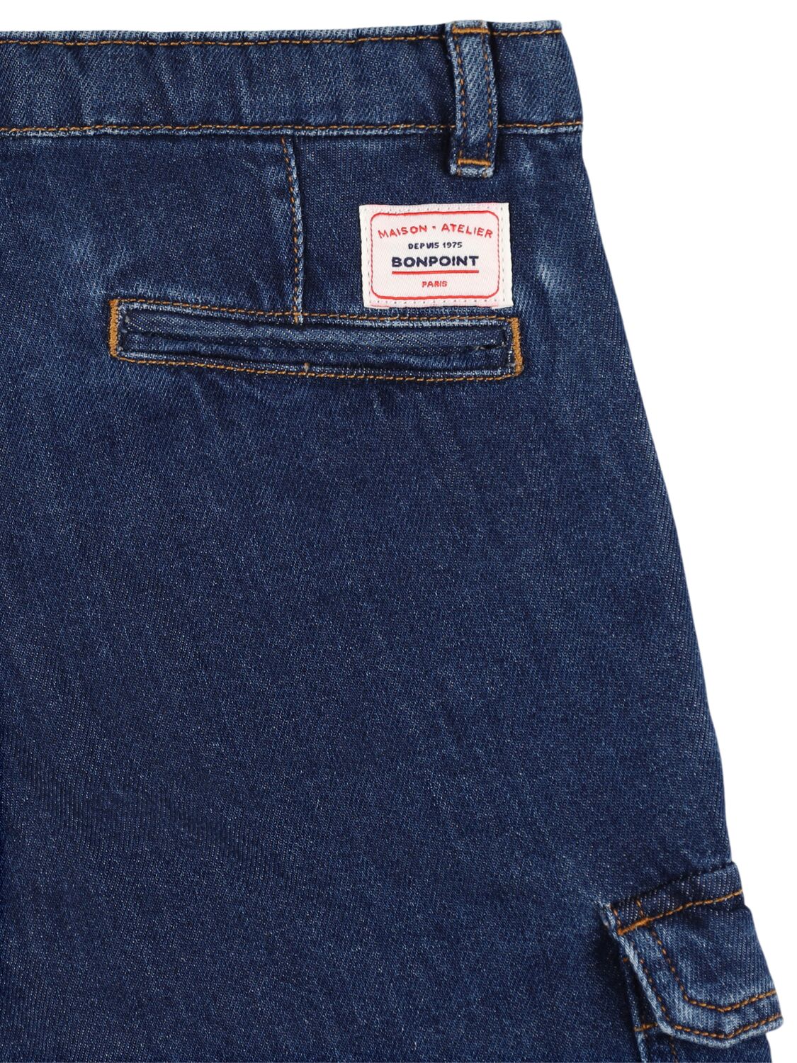 BONPOINT COTTON DENIM SHORTS 