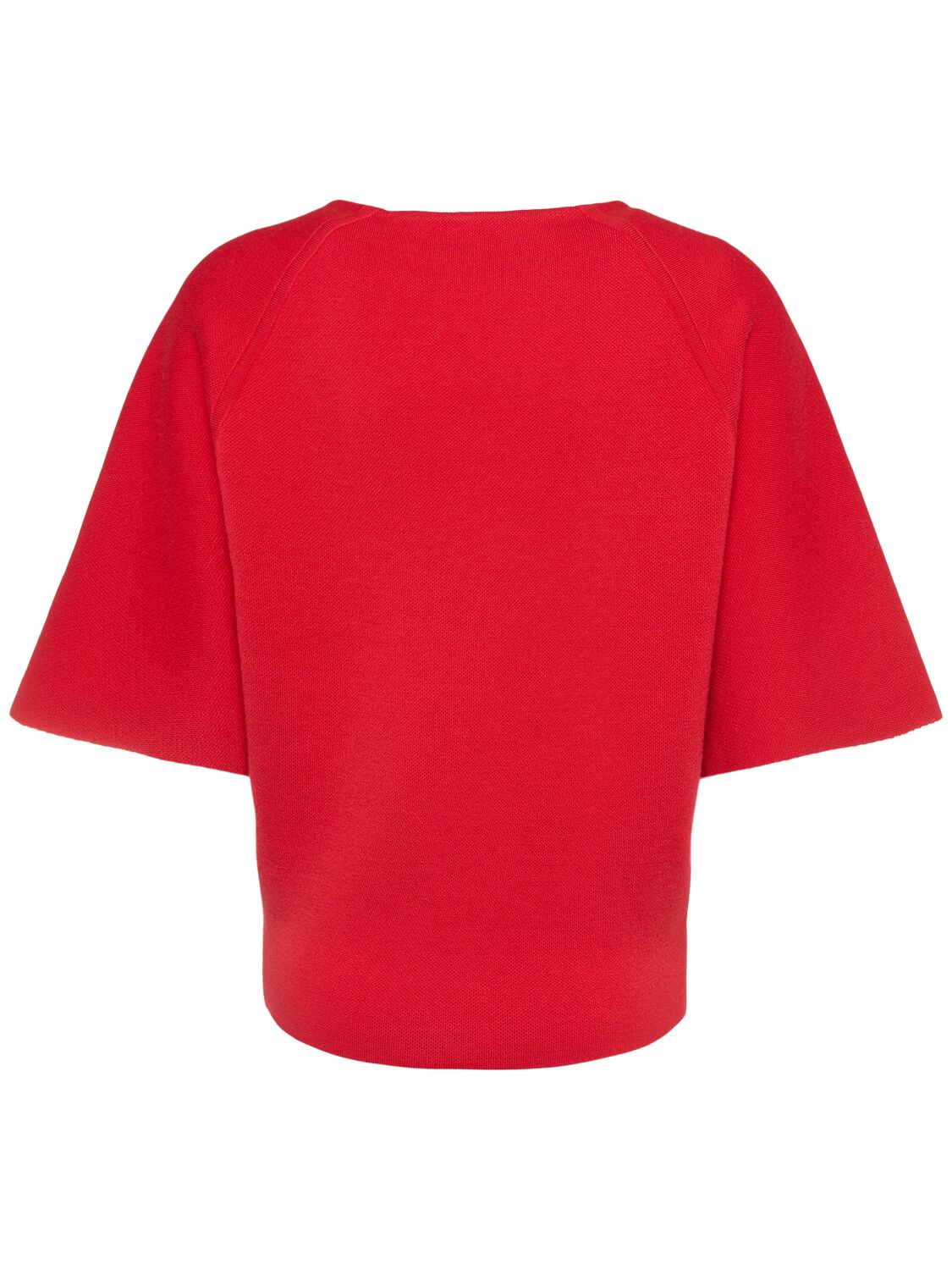 Khaite Warren Short Sleeve Compact Wool Top