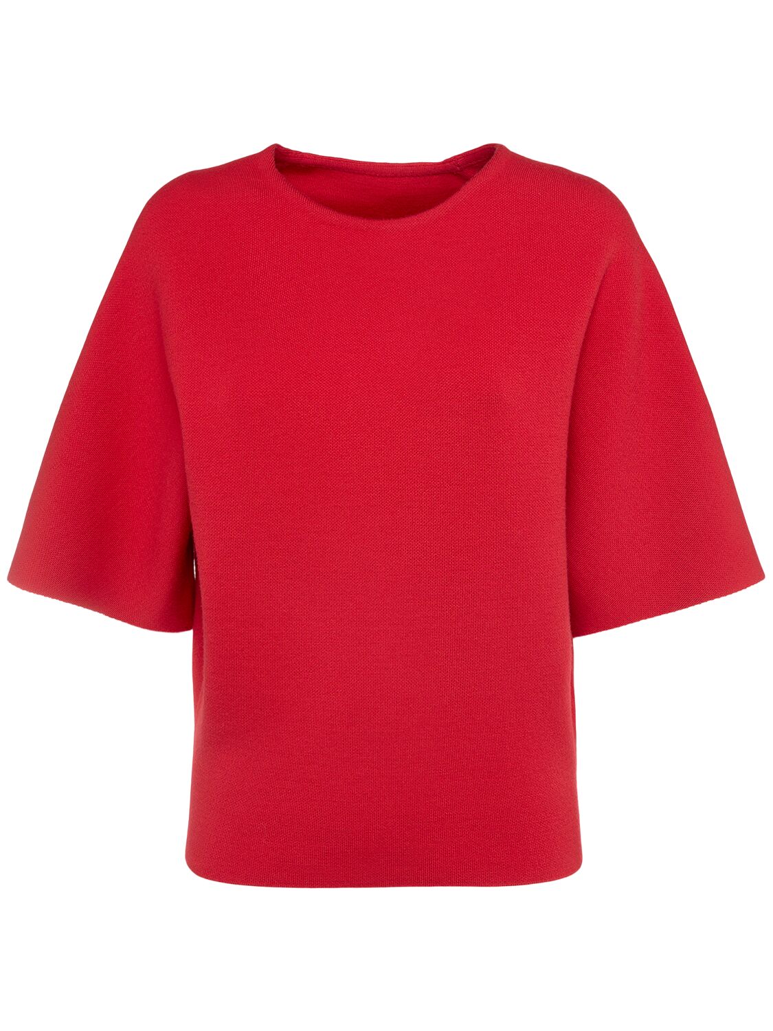 Khaite Warren Short Sleeve Compact Wool Top