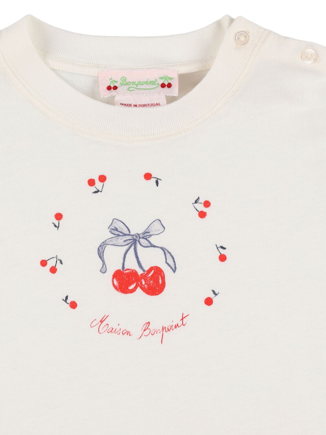 BONPOINT CHERRY PRINTED COTTON JERSEY T-SHIRT 